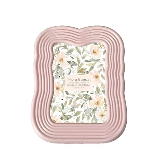 Flora Bunda® 5" x 7" Matte Pink Curves Ceramic Frame